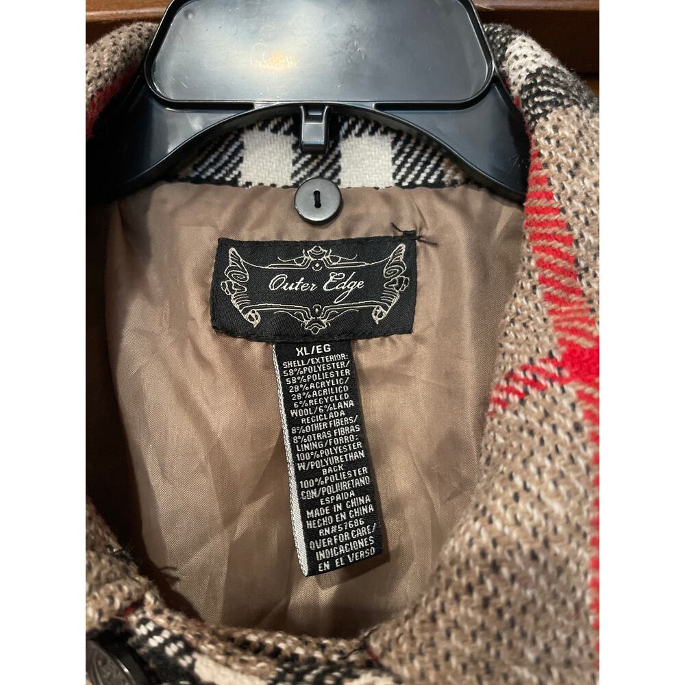 Outer Edge double breasted pea coat XL - Picture 2 of 6
